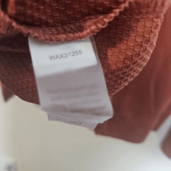 Calia Carrie Underwood Bubble Mesh Long Sleeve V-Neck Waffle Shirt Women's Bro - Picture 3 of 5